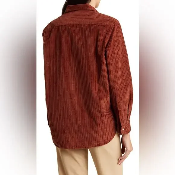 NWT New Frank & Eileen “Eileen” Relaxed Fit Corduroy Button-Up Shirt Size S